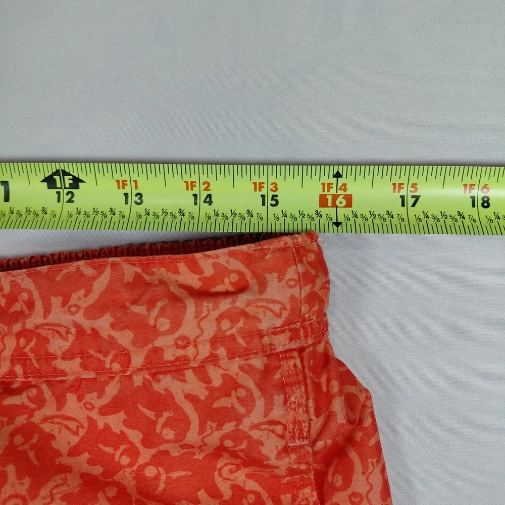 Southern Tide Skipjack Water Shorts Mens Medium Orange Fish Print Swim Trunks